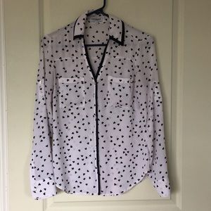 Heart button down blouse